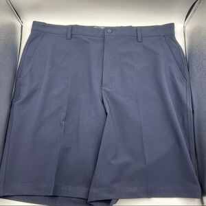 FJ FootJoy Mens Navy Blue Golf Performance‎ Flat Front Shorts Size 38